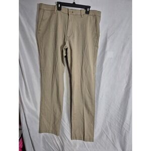 Copper & Oak Men's Flex-Comfort Flat Front‎ Chino Pants 36x32 Casual Tan